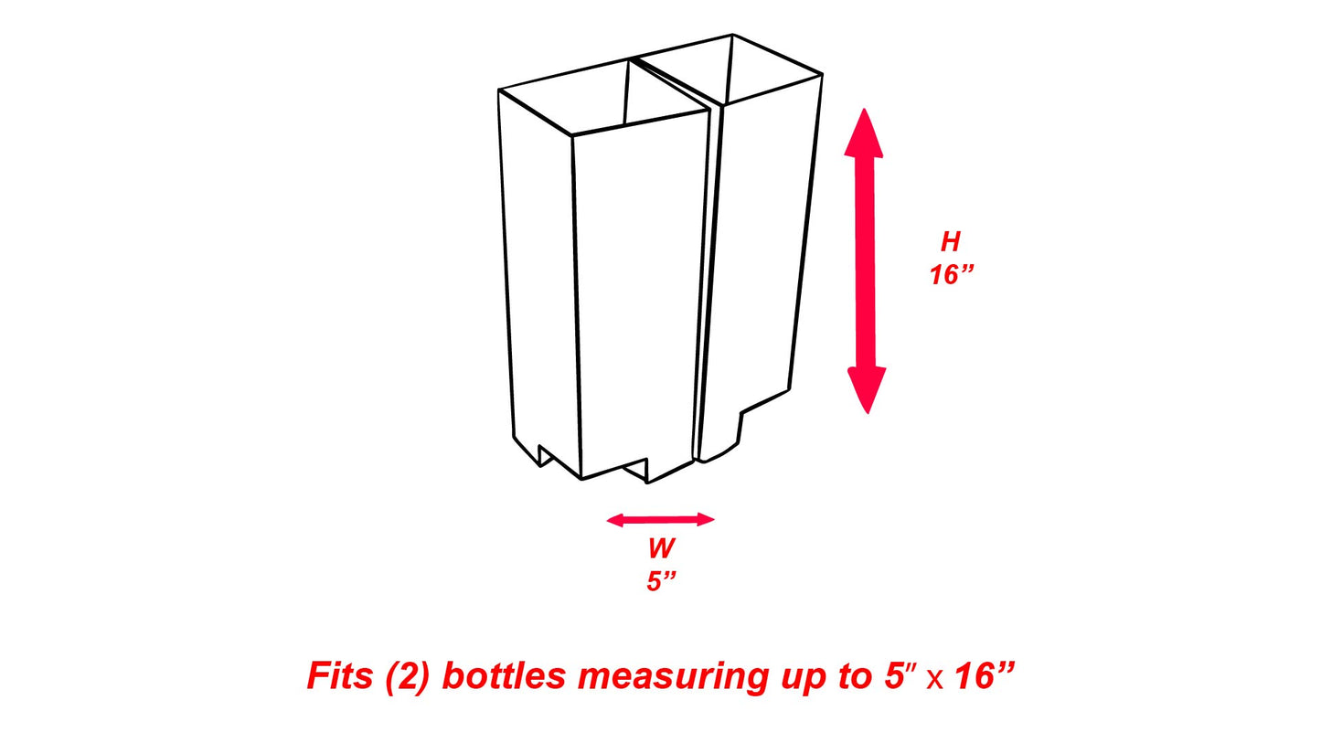 Magnum Insert For Two Bottles