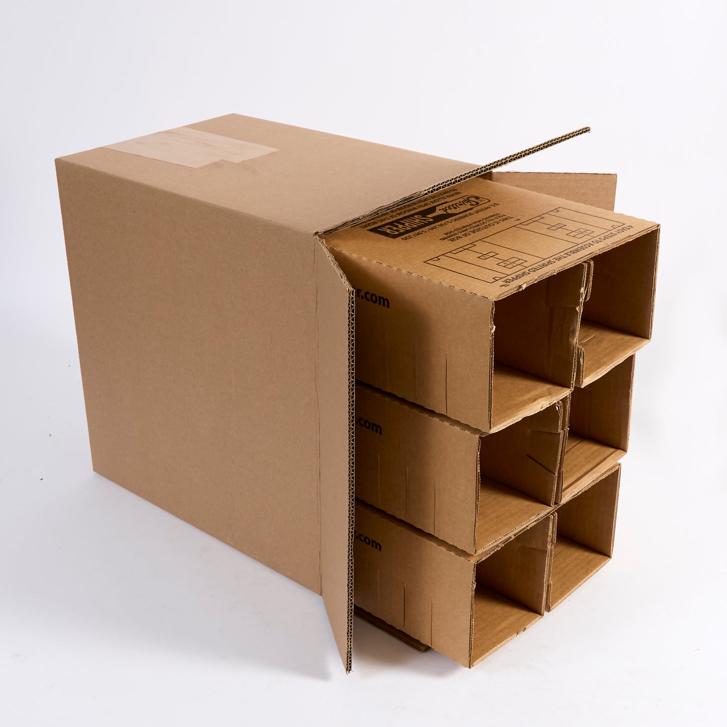 Six Bottle Magnum Shipping Box – SSM6 - Insert and Box
