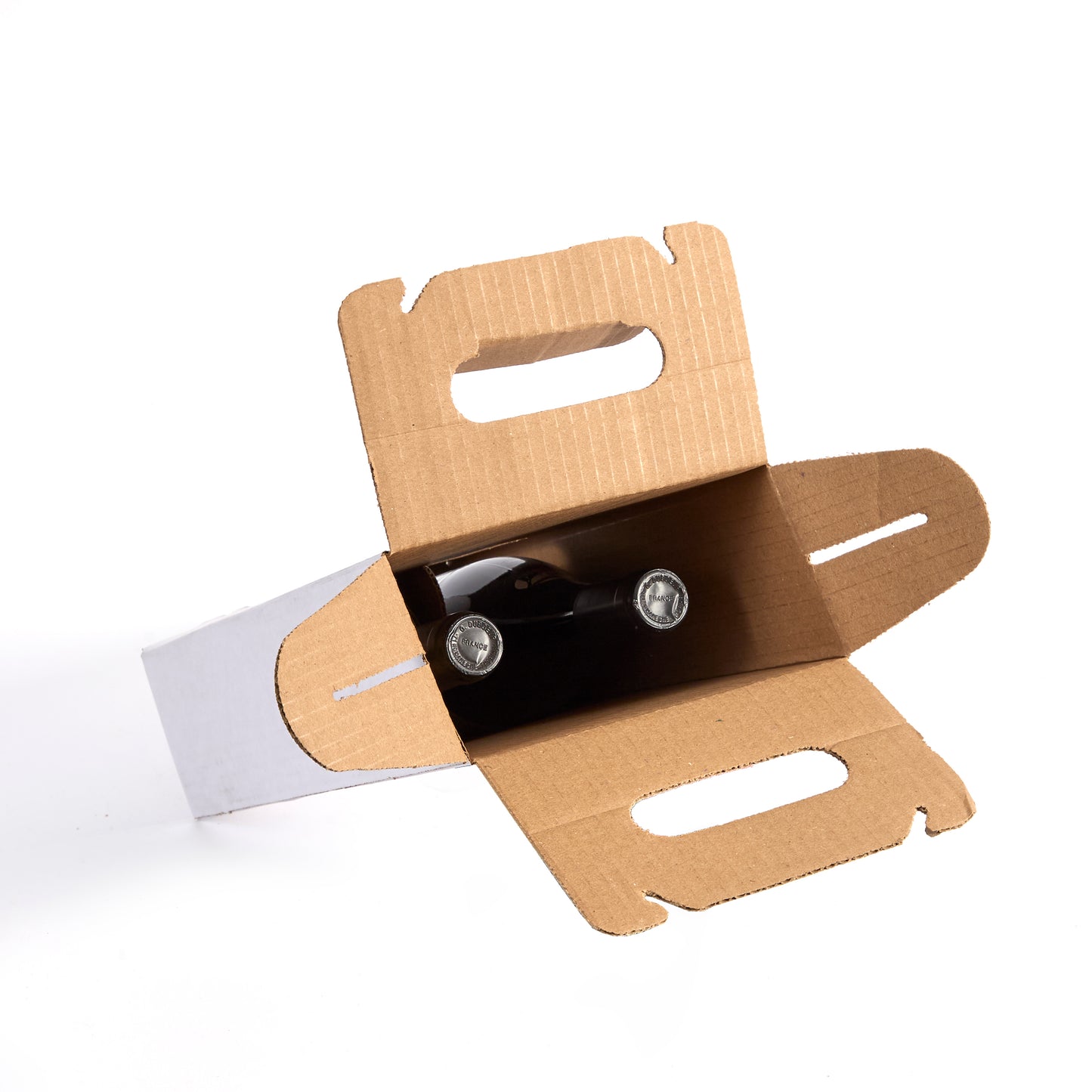 Two Bottle Wine Tote White