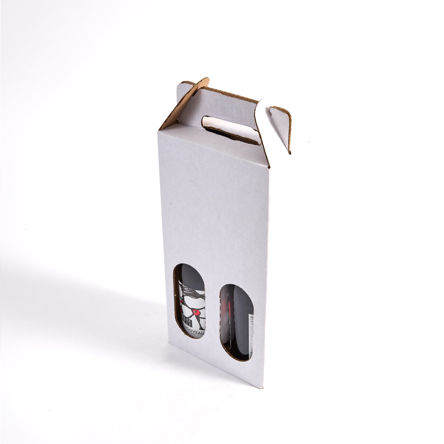 Two Bottle Wine Tote White