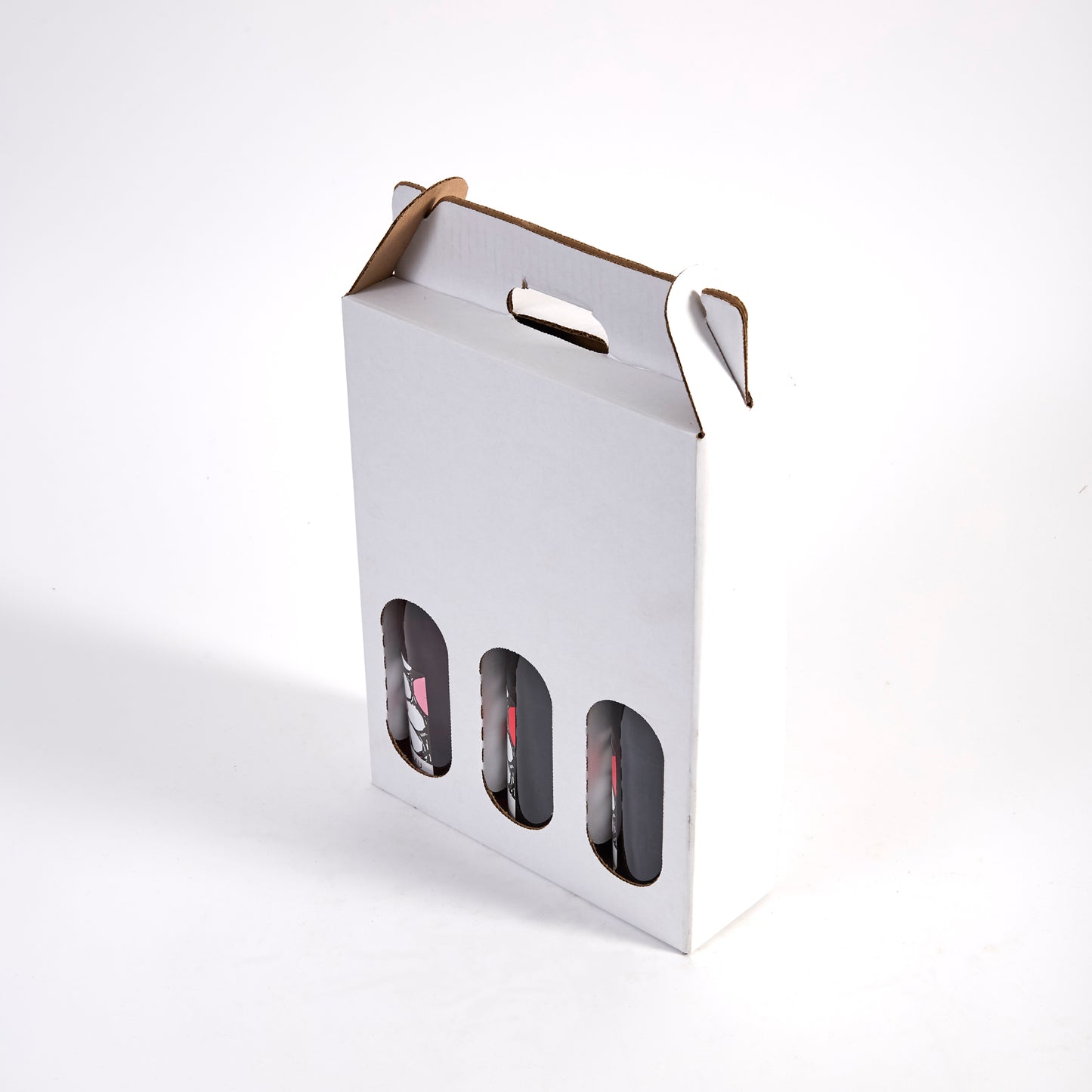Three Bottle Wine Tote White