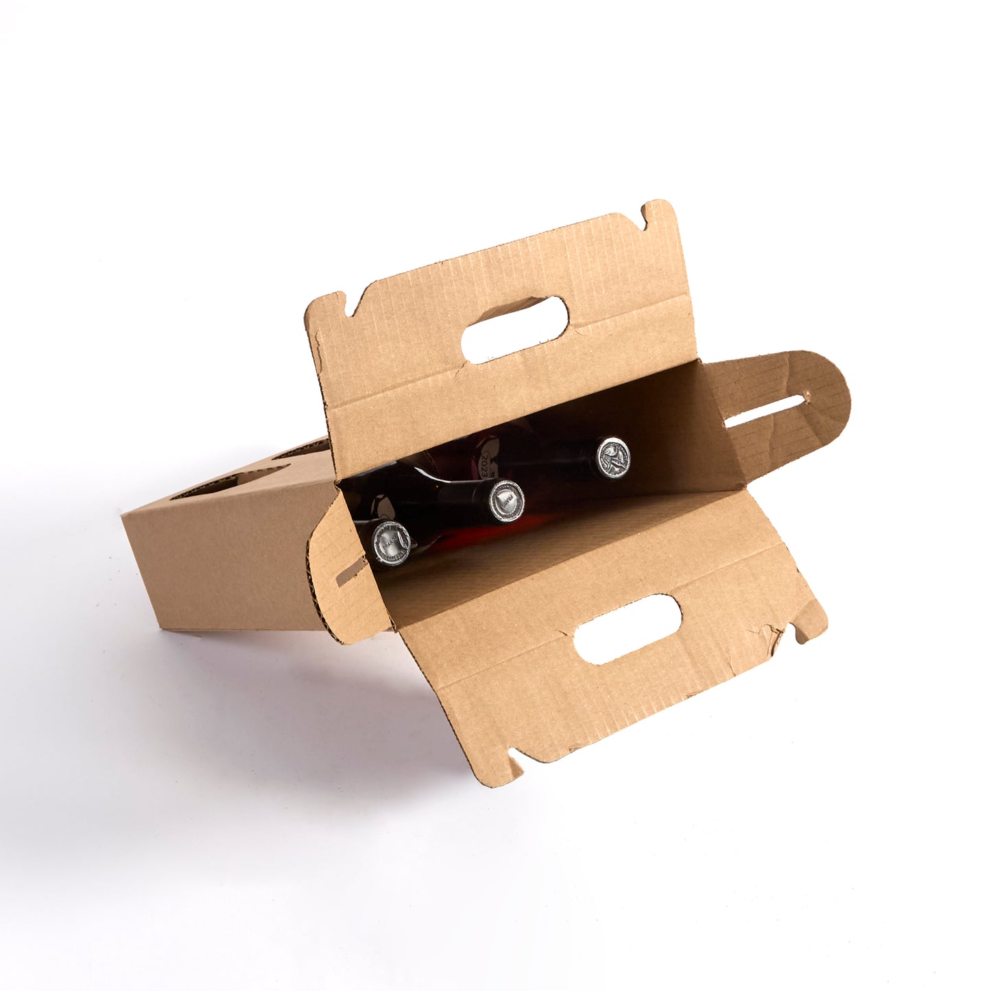 Three Bottle Brown Wine Tote