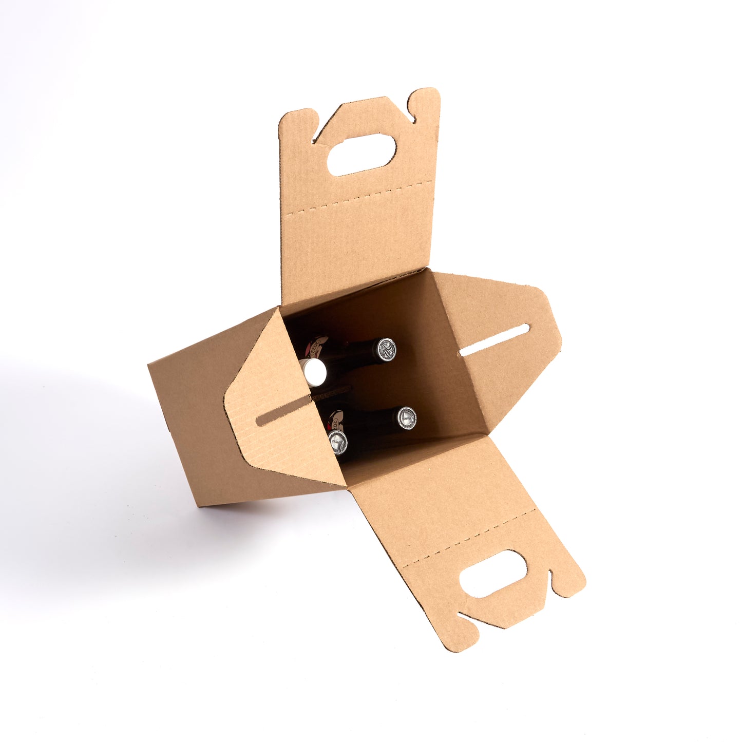 Four Bottle Brown Wine Tote