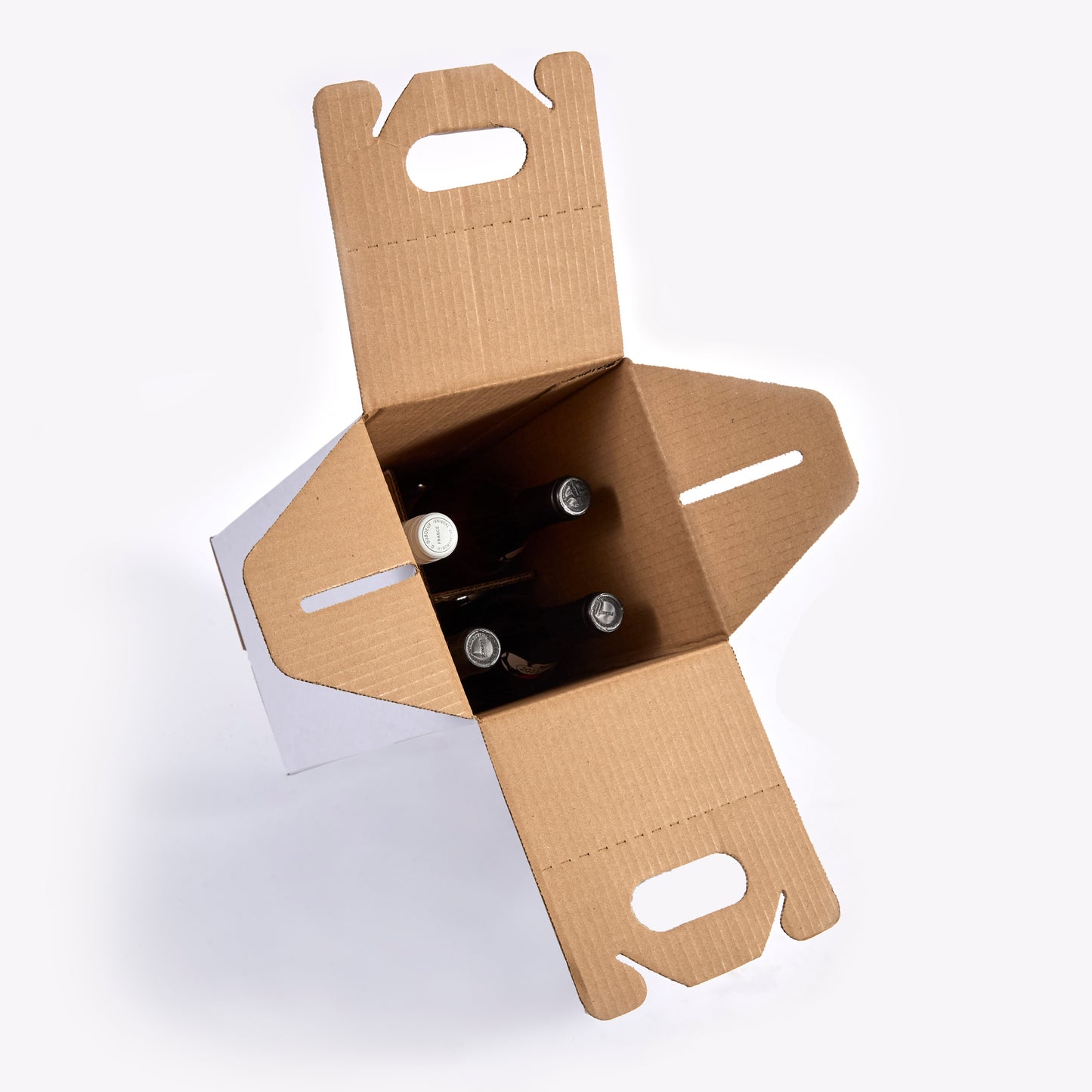 Four Bottle Wine Tote White