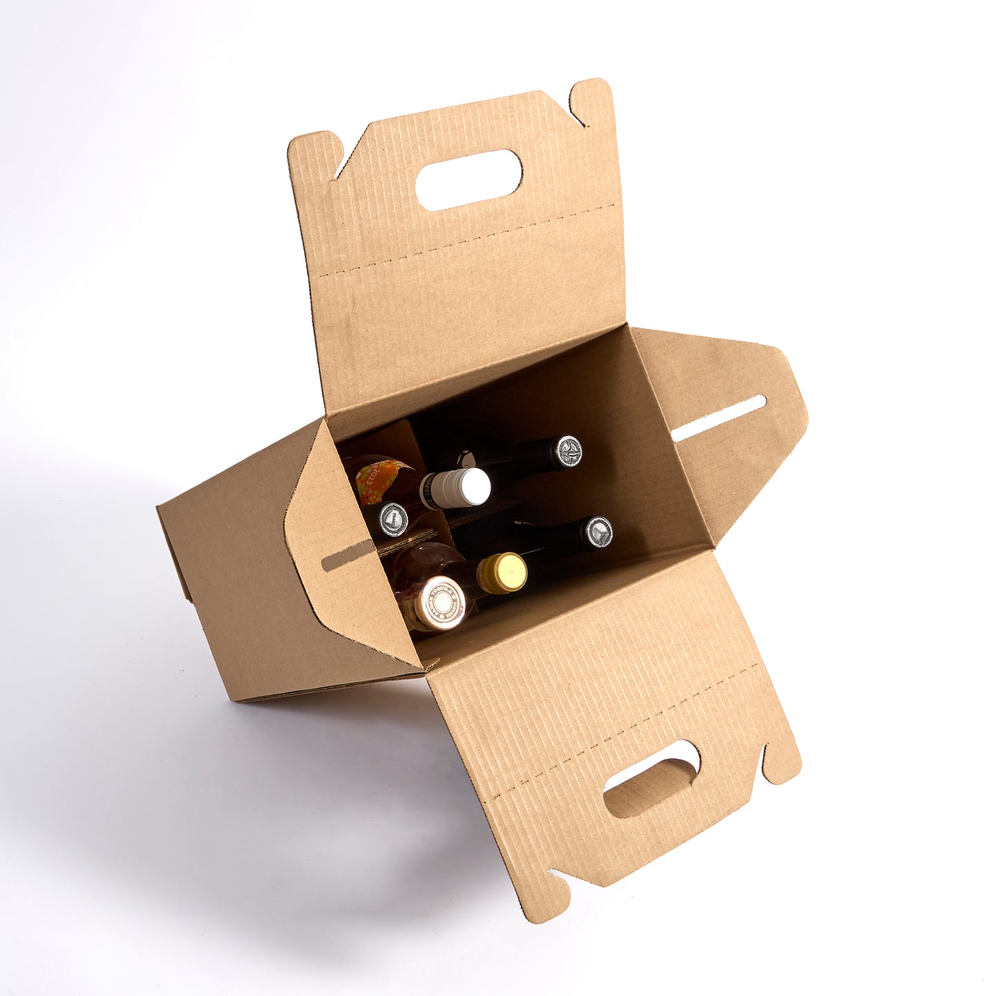 Six Bottle Wine Tote Kraft