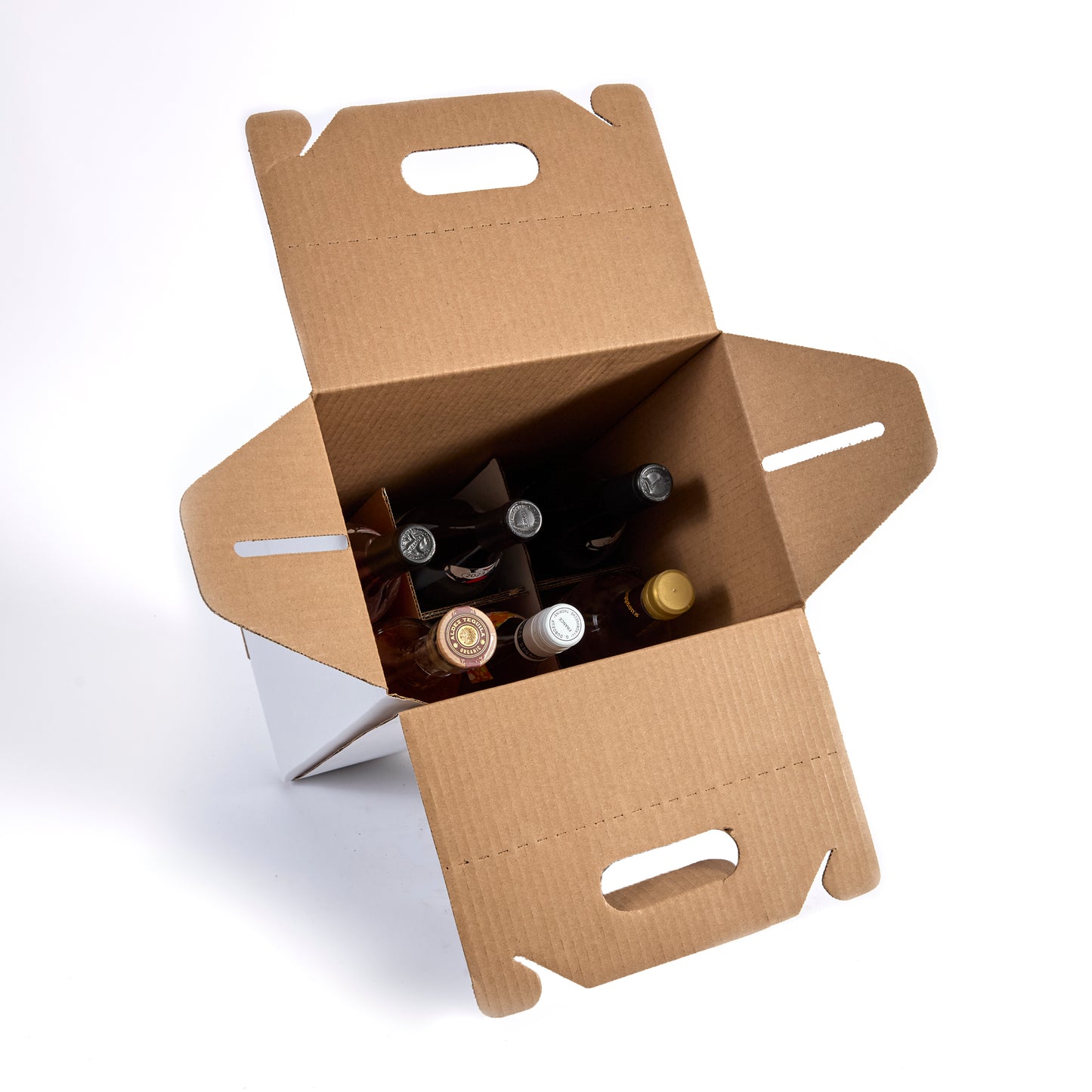 Six Bottle Wine Tote White