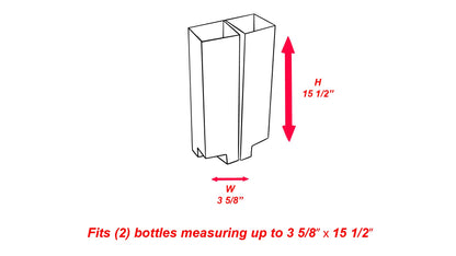 Bottle Insert For Two 750 ml or Two 1 liter Bottles