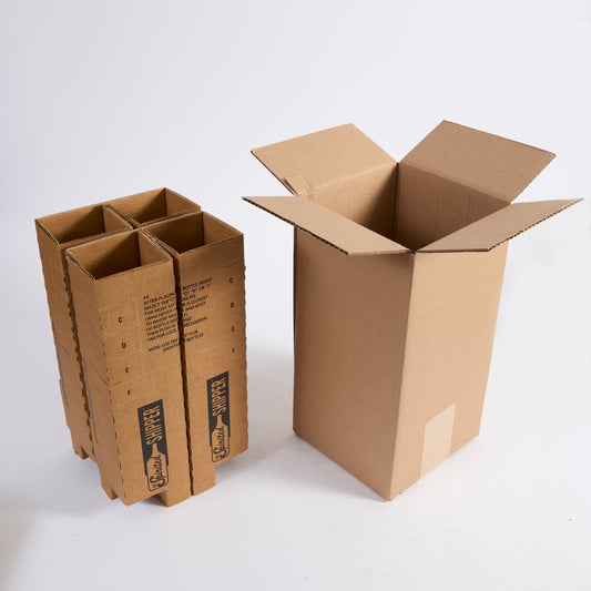 Four Bottle Wine Shipper – SS4 - Insert and Box