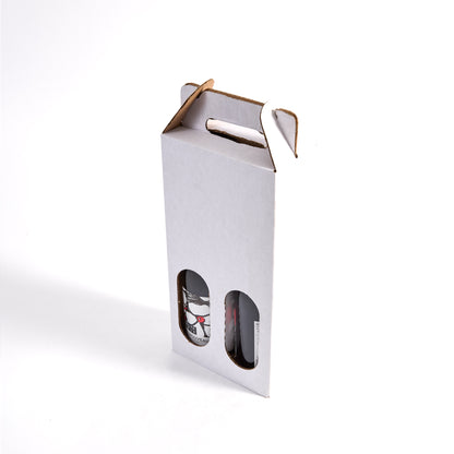 Two Bottle Wine Tote White