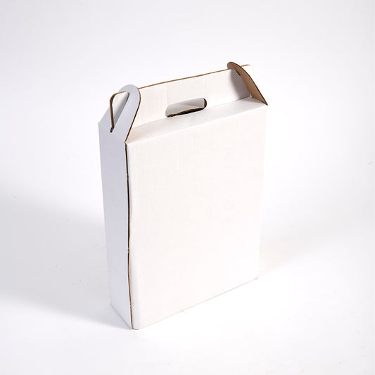 Three Bottle Wine Tote White