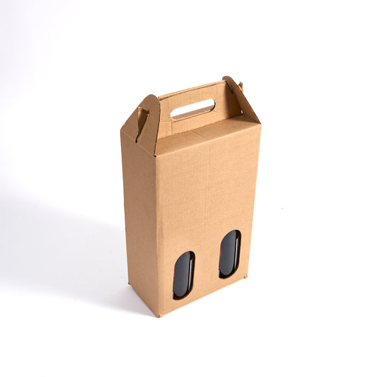 Two Bottle Magnum Brown Wine Tote