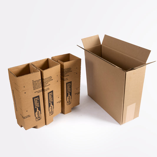 Three Bottle Magnum Shipping Box – SSM3 - Insert and Box