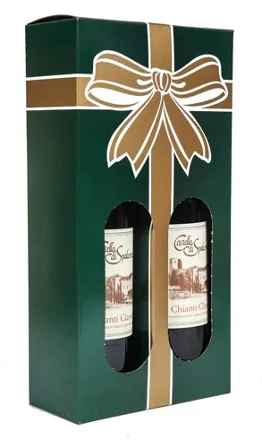 economy wine gift box for 2 bottles