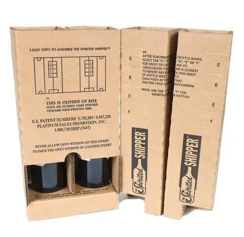 protective padding for two wine bottles