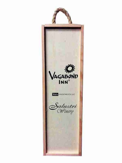 wood wine box with logo